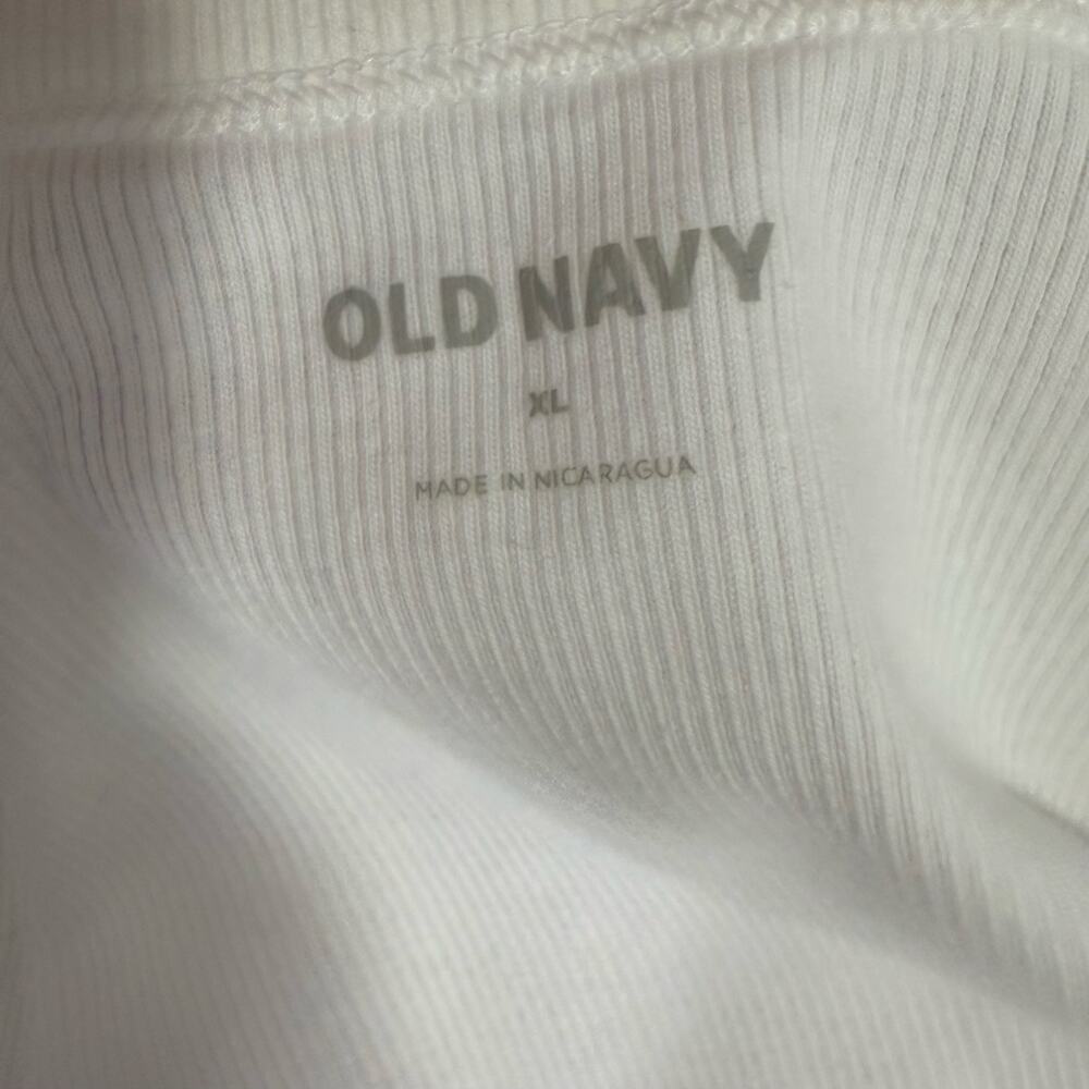Old Navy Womens Casual Fitted Tank Top, White, XL - Picture 5 of 6